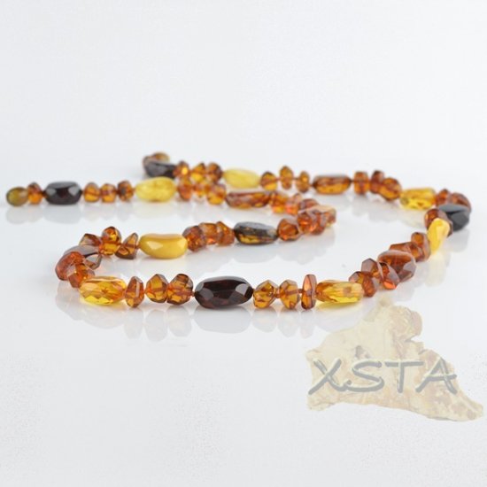 Amber necklaces polished mix